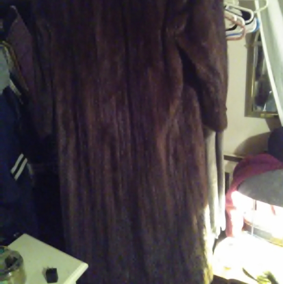 Genuine mink coat medium, brown - Picture 2 of 5